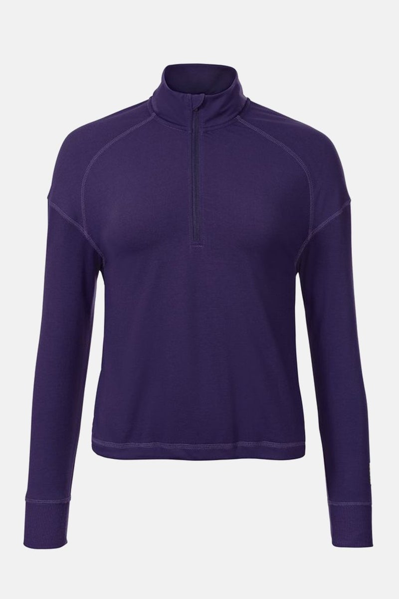 Tchibo Women Sportswear Fit Full Zip Plain Long Sleeve Top, Purple - Image 2